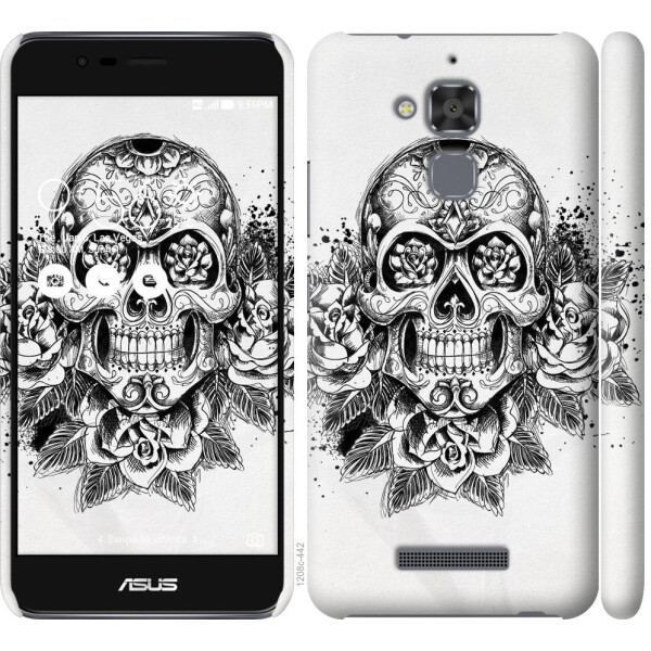 

Чехол на Asus Zenfone 3 Max ZC520TL Череп и розы (04798)