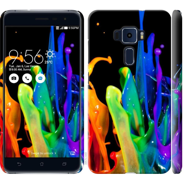 

Чехол на Asus Zenfone 3 ZE520KL брызги краски (04798)