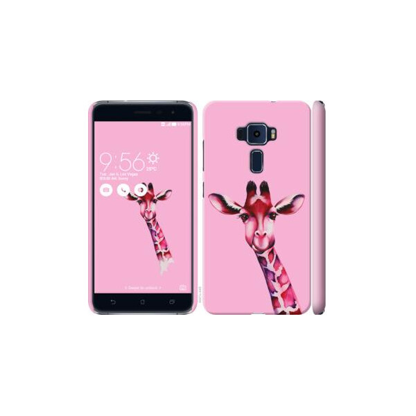 

Чехол на Asus Zenfone 3 ZE520KL Розовая жирафа (04798)