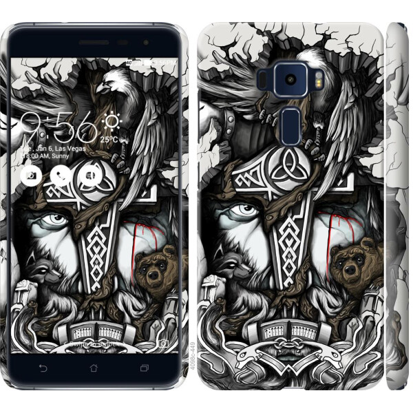 

Чехол на Asus Zenfone 3 ZE520KL Тату Викинг (04798)