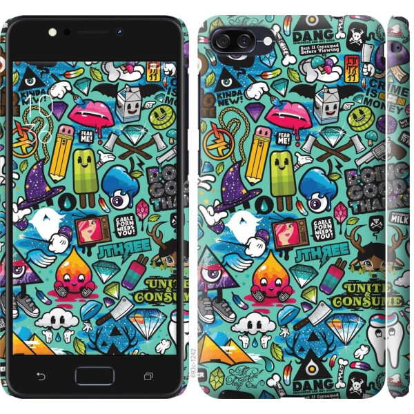 

Чехол на Asus ZenFone 4 Max ZC554KL Стикер бомбинг 1 (04798)