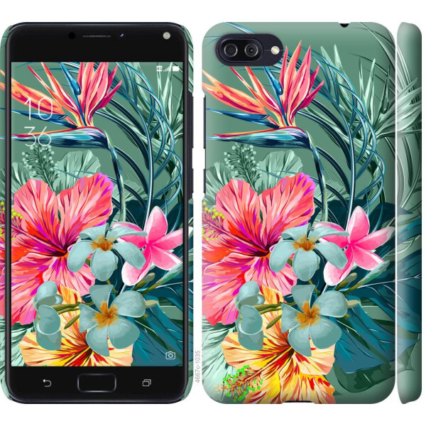

Чехол на Asus ZenFone 4 Max ZC554KL Тропические цветы v1 (04798)
