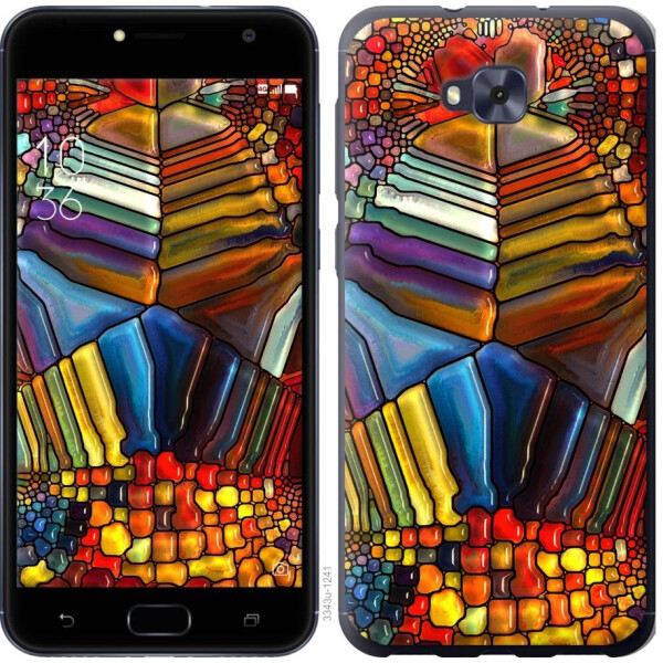 

Чехол на Asus ZENFONE 4 SELFIE / ZD553KL Разноцветный витраж (04798)