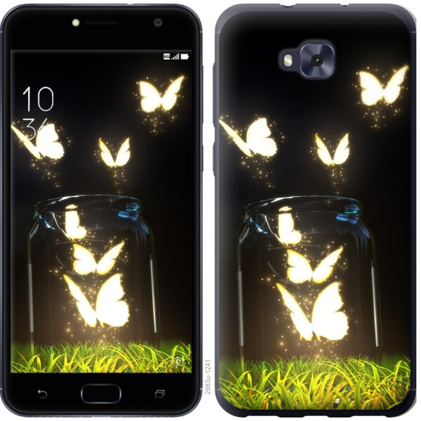 

Чехол на Asus ZENFONE 4 SELFIE / ZD553KL Светящиеся бабочки (04798)