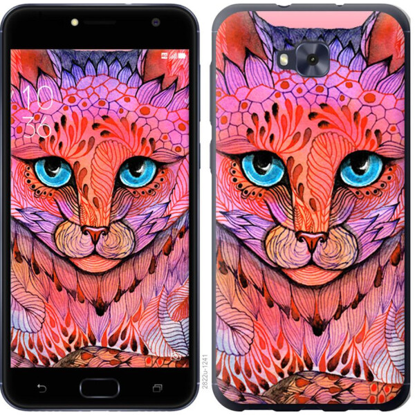 

Чехол на Asus ZENFONE 4 SELFIE / ZD553KL Узорчатая кошка (04798)
