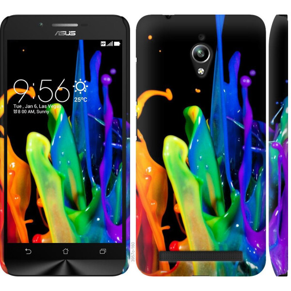 

Чехол на Asus Zenfone Go ZC500TG брызги краски (04798)