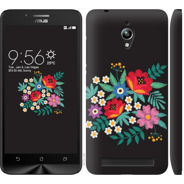 

Чехол на Asus Zenfone Go ZC500TG Вышитые цветы (04798)