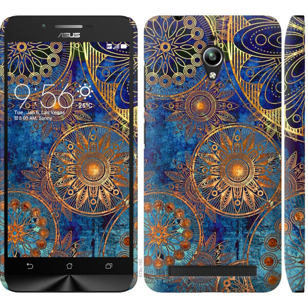 

Чехол на Asus Zenfone Go ZC500TG Золотой узор (04798)