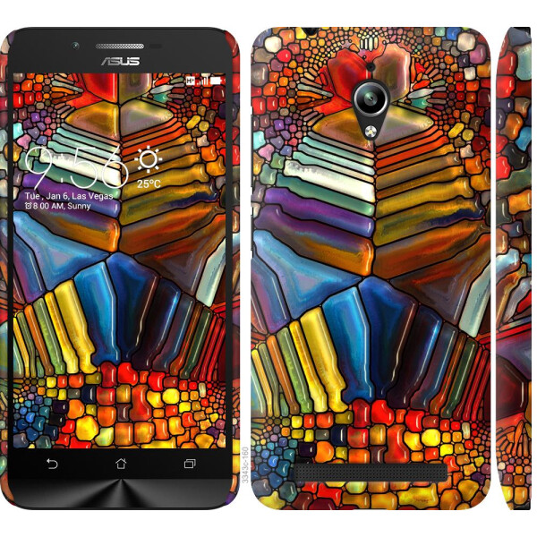 

Чехол на Asus Zenfone Go ZC500TG Разноцветный витраж (04798)
