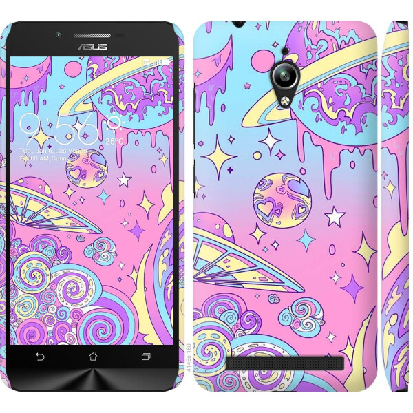 

Чехол на Asus Zenfone Go ZC500TG Розовая галактика (04798)