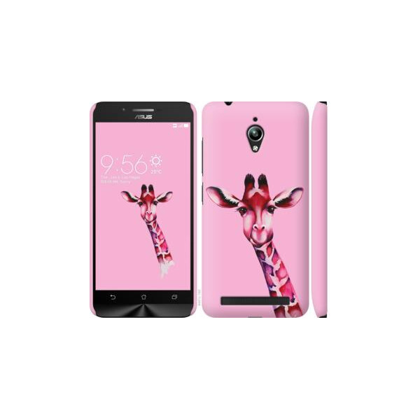 

Чехол на Asus Zenfone Go ZC500TG Розовая жирафа (04798)