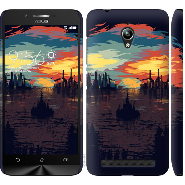 

Чехол на Asus Zenfone Go ZC500TG Череп-абстракция (04798)