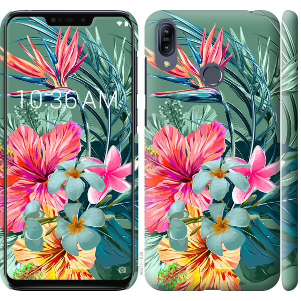 

Чехол на Asus Zenfone Max M2 ZB633KL Тропические цветы v1 (04798)