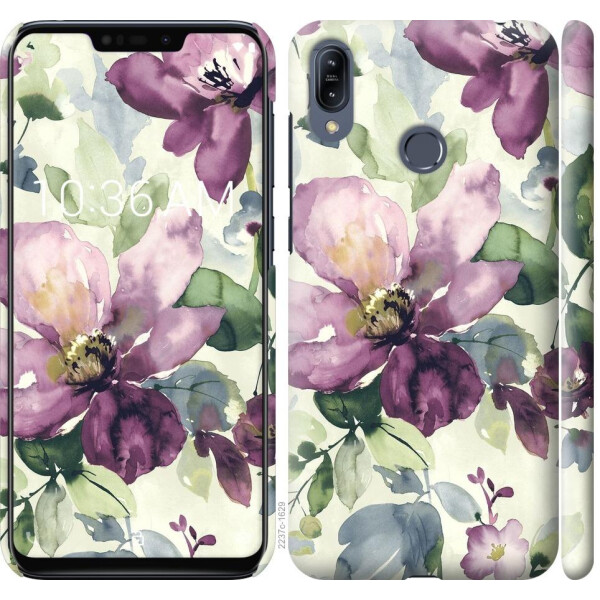 

Чехол на Asus Zenfone Max M2 ZB633KL Цветы акварелью (04798)