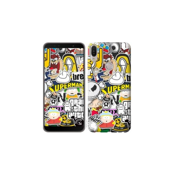 

Чехол на Asus ZenFone Max Pro M1 ZB602KL Popular logos (04798)