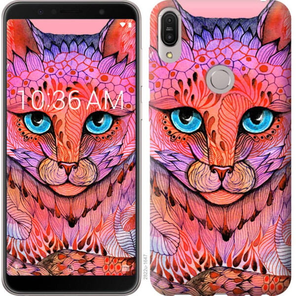 

Чехол на Asus ZenFone Max Pro M1 ZB602KL Узорчатая кошка (04798)