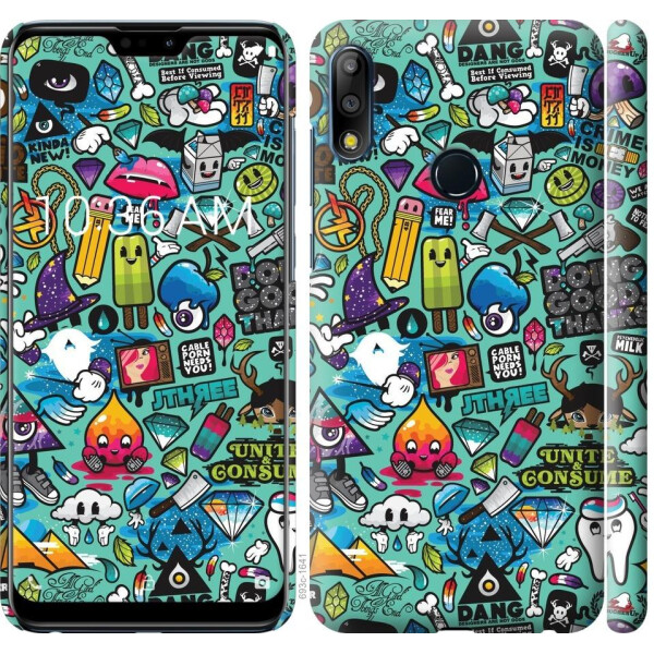 

Чехол на Asus Zenfone Max Pro M2 ZB631KL Стикер бомбинг 1 (04798)