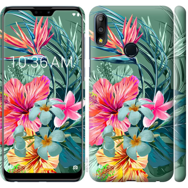 

Чехол на Asus Zenfone Max Pro M2 ZB631KL Тропические цветы v1 (04798)