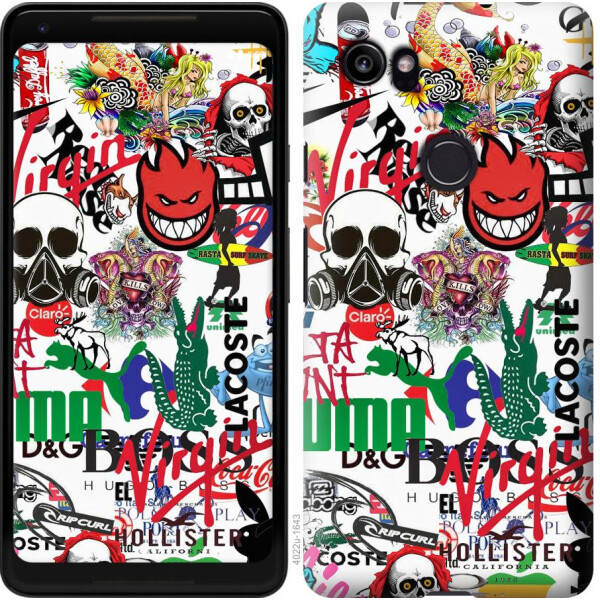 

Чехол на Google PixeL 2 XL Many different logos (04798)