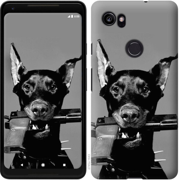 

Чехол на Google PixeL 2 XL Доберман (04798)