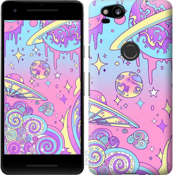 

Чехол на Google Pixel 2 Розовая галактика (04798)