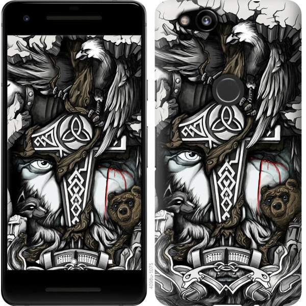 

Чехол на Google Pixel 2 Тату Викинг (04798)