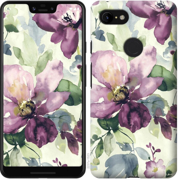 

Чехол на Google Pixel 3 XL Цветы акварелью (04798)
