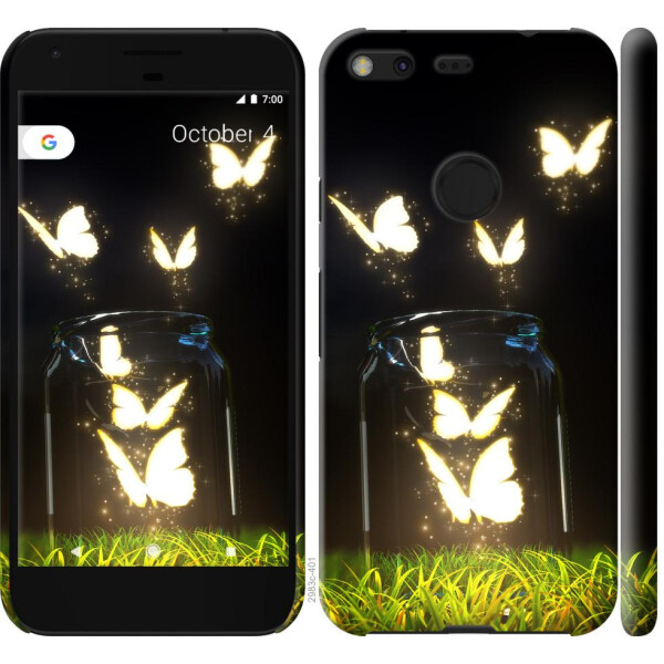 

Чехол на Google Pixel XL Светящиеся бабочки (04798)