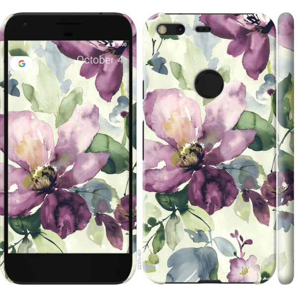 

Чехол на Google Pixel XL Цветы акварелью (04798)