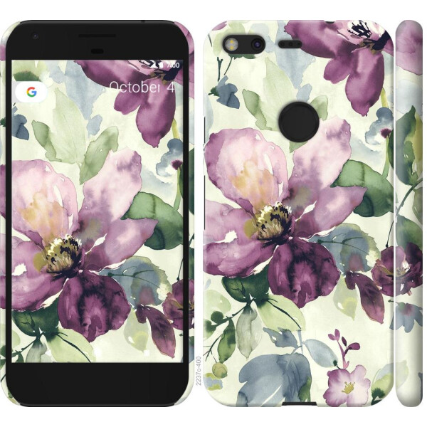 

Чехол на Google Pixel Цветы акварелью (04798)