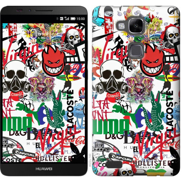 

Чехол на Huawei Ascend Mate 7 Many different logos (04798)