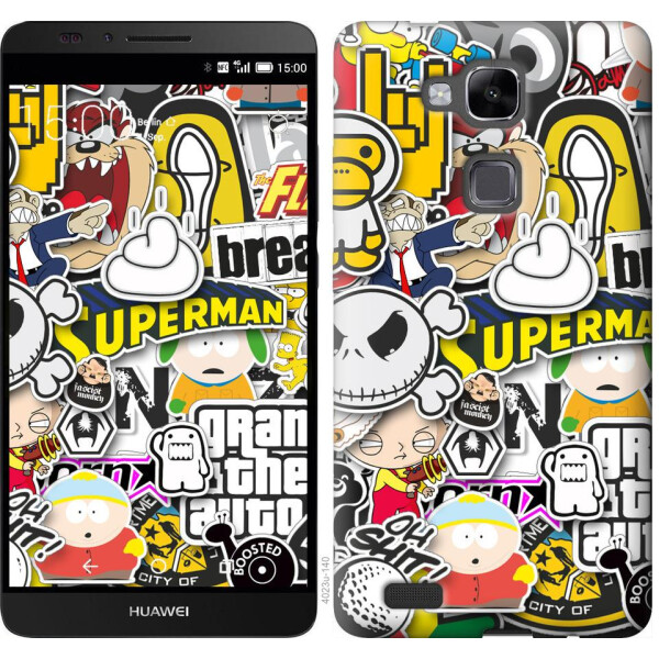 

Чехол на Huawei Ascend Mate 7 Popular logos (04798)