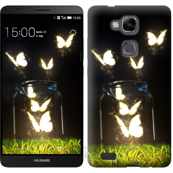 

Чехол на Huawei Ascend Mate 7 Светящиеся бабочки (04798)