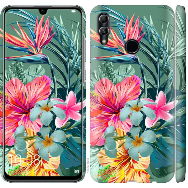 

Чехол на Huawei Honor 10 Lite Тропические цветы v1 (04798)