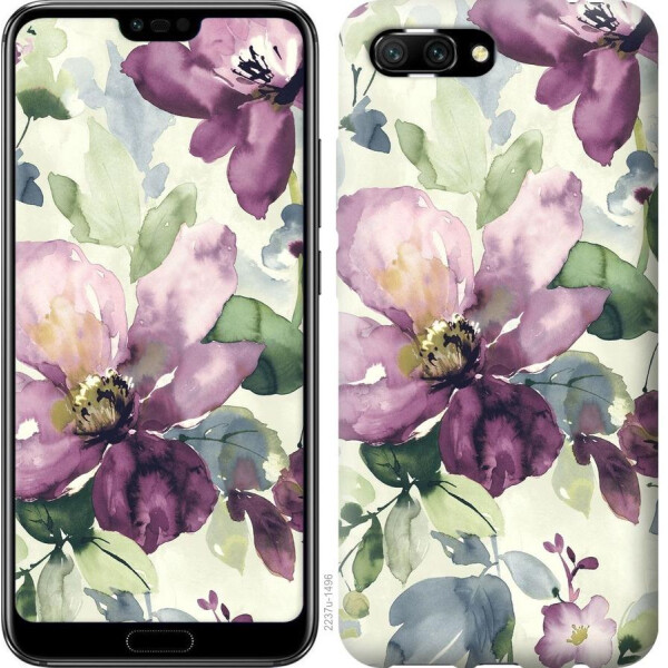 

Чехол на Huawei Honor 10 Цветы акварелью (04798)