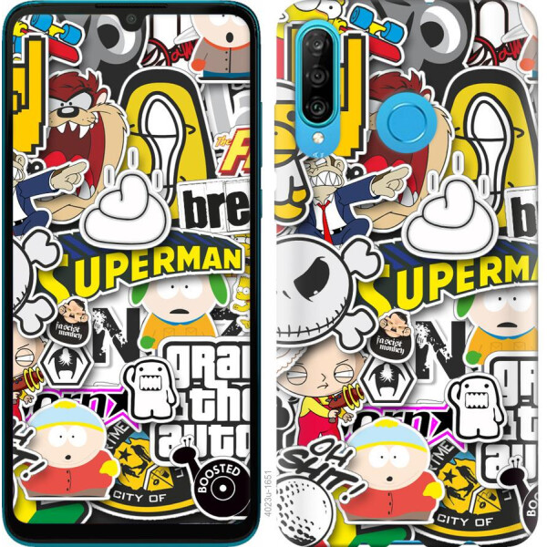 

Чехол на Huawei Honor 20 Lite Popular logos (04798)