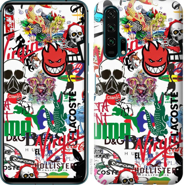 

Чехол на Huawei Honor 20 Pro Many different logos (04798)