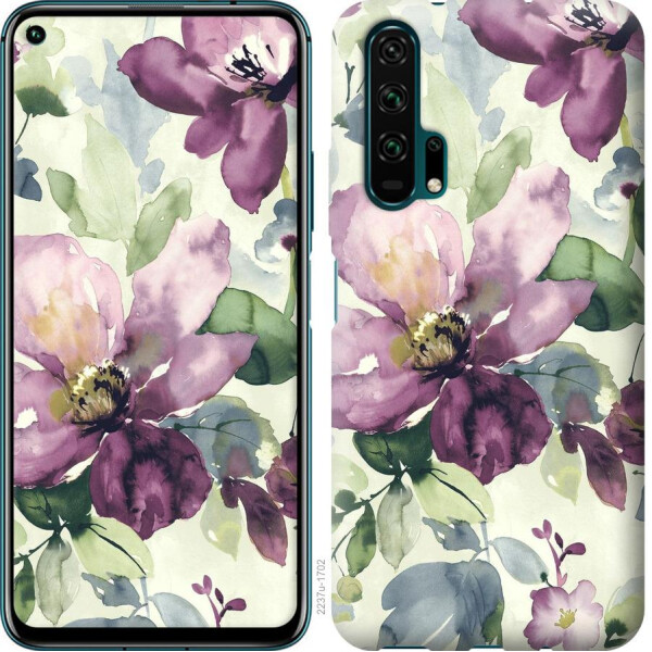 

Чехол на Huawei Honor 20 Pro Цветы акварелью (04798)