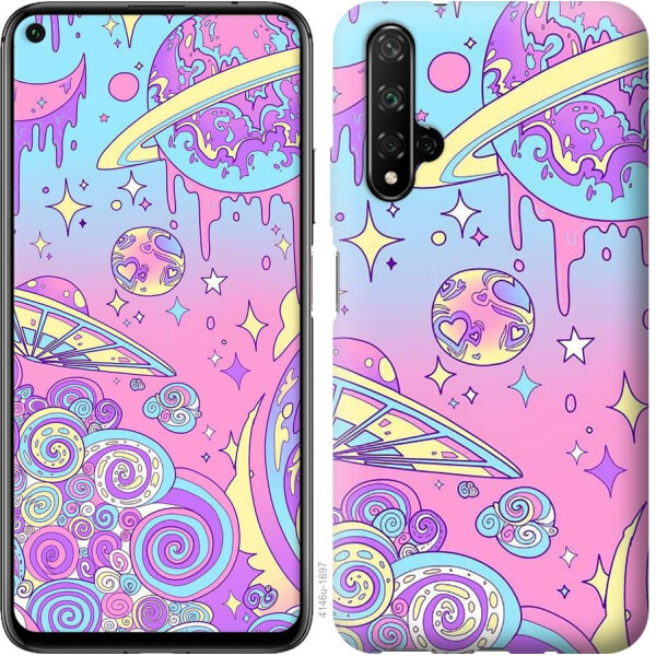 Чехол на Huawei Honor 20 Розовая галактика (04798)