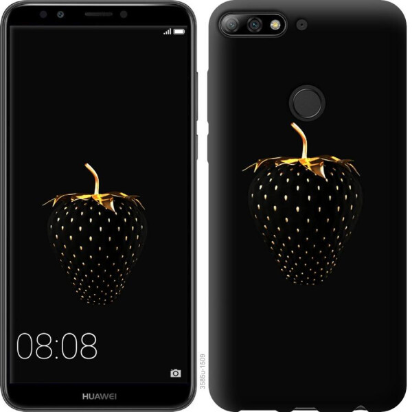 

Чехол на Huawei Honor 7C Черная клубника (04798)