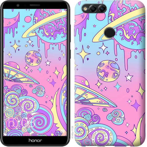 

Чехол на Huawei Honor 7X Розовая галактика (04798)
