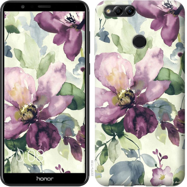 

Чехол на Huawei Honor 7X Цветы акварелью (04798)