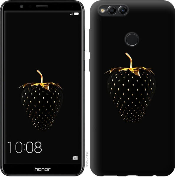 

Чехол на Huawei Honor 7X Черная клубника (04798)