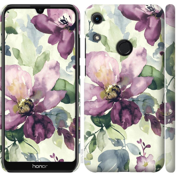 

Чехол на Huawei Honor 8A Цветы акварелью (04798)