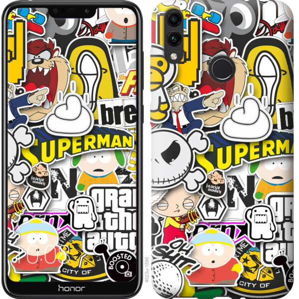 

Чехол на Huawei Honor 8C Popular logos (04798)