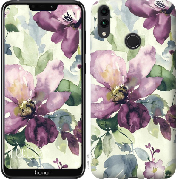 

Чехол на Huawei Honor 8C Цветы акварелью (04798)