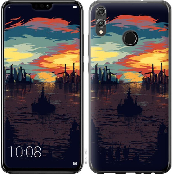 

Чехол на Huawei Honor 8X Череп-абстракция (04798)