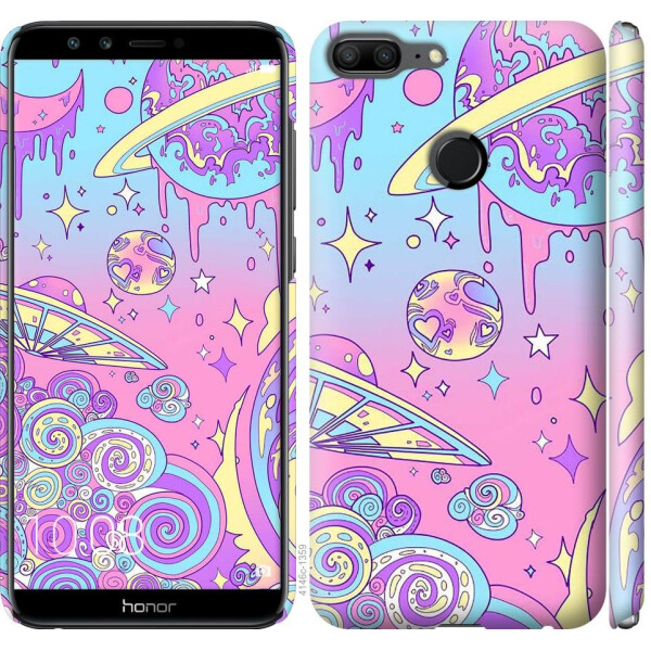 

Чехол на Huawei Honor 9 Lite Розовая галактика (04798)