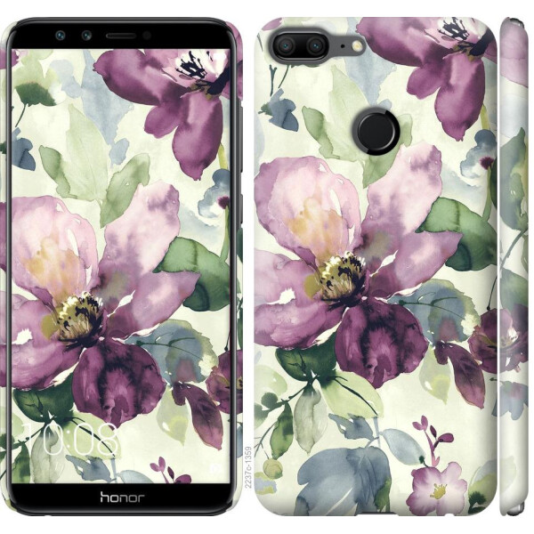 

Чехол на Huawei Honor 9 Lite Цветы акварелью (04798)