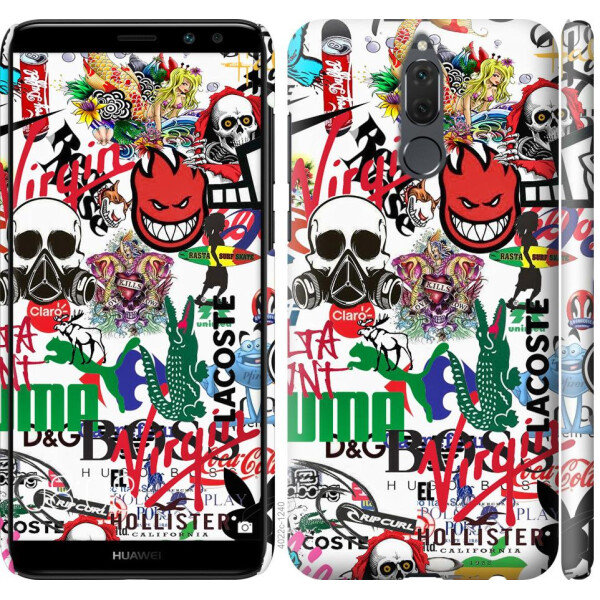 

Чехол на Huawei Honor 9i Many different logos (04798)